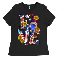 Black love 4th of july with gnome Ladies Tee - texasbilliewilder