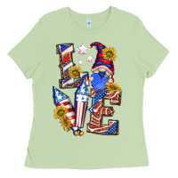 Matcha love 4th of july with gnome Ladies Tee - texasbilliewilder