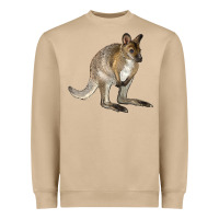 Mushroom Hand Drawn Wallaby Animal Heavyweight Sweatshirt - LillyAllenDesigns