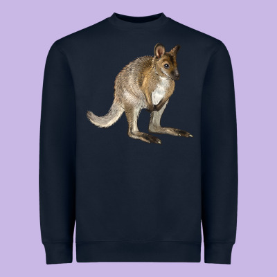 Hand Drawn Wallaby Animal Heavyweight Sweatshirt Designed By Lillyallendesigns