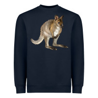 Navy Hand Drawn Wallaby Animal Heavyweight Sweatshirt - LillyAllenDesigns