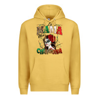 Antique Gold La Mama Mas Chingona Premium Hoodie - texasbilliewilder