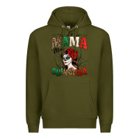 Army Green La Mama Mas Chingona Premium Hoodie - texasbilliewilder