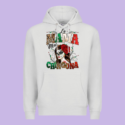 La Mama Mas Chingona Premium Hoodie Designed By Texasbilliewilder