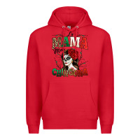 Red La Mama Mas Chingona Premium Hoodie - texasbilliewilder