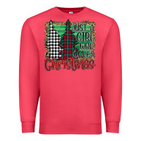 Cardinal Womens Just a Girl Who Loves Christmas Funny Premium Sweatshirt - Bettercallsaul