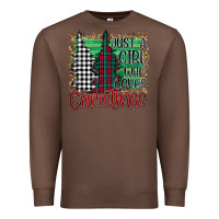 Chestnut Womens Just a Girl Who Loves Christmas Funny Premium Sweatshirt - Bettercallsaul