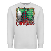 Dove Grey Womens Just a Girl Who Loves Christmas Funny Premium Sweatshirt - Bettercallsaul
