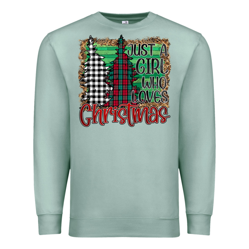 Womens Just A Girl Who Loves Christmas Funny Premium Sweatshirt by Bettercallsaul | Teevron