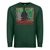 Sports Green Womens Just a Girl Who Loves Christmas Funny Premium Sweatshirt - Bettercallsaul