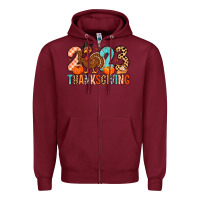 Burgundy 2023 thanksgiving Zipper Hoodie - MaliasSmallBusiness