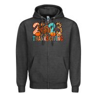 Charcoal Heather 2023 thanksgiving Zipper Hoodie - MaliasSmallBusiness