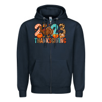 Navy 2023 thanksgiving Zipper Hoodie - MaliasSmallBusiness