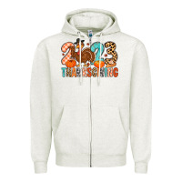 Oatmeal Heather 2023 thanksgiving Zipper Hoodie - MaliasSmallBusiness