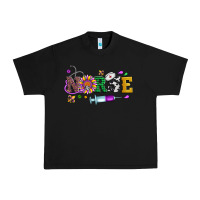 Mardi Gras Nurse Leopard Cowhide Glitter Urban Heavy Tee | Teevron