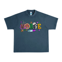 Midnight Navy mardi gras nurse leopard cowhide glitter Urban Heavy Tee - Artiststas