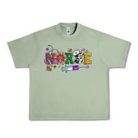 Oil Green mardi gras nurse leopard cowhide glitter Urban Heavy Tee - Artiststas
