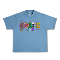 Pebble Blue mardi gras nurse leopard cowhide glitter Urban Heavy Tee - Artiststas
