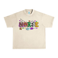 Sandshell mardi gras nurse leopard cowhide glitter Urban Heavy Tee - Artiststas