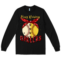 Black busy raising ballers malia Long Sleeve Tee - MaliasSmallBusiness