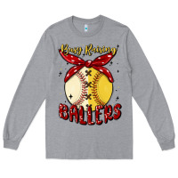 Heather Grey busy raising ballers malia Long Sleeve Tee - MaliasSmallBusiness