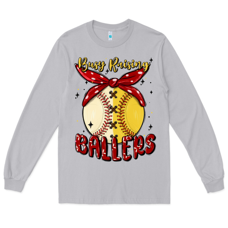 Busy Raising Ballers Malia Long Sleeve Tee by MaliasSmallBusiness | Teevron