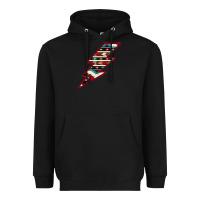 Black Western Aztec Pattern Lightning Heavyweight Hoodie - Bettercallsaul