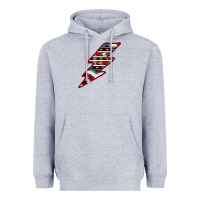 Heather Grey Western Aztec Pattern Lightning Heavyweight Hoodie - Bettercallsaul
