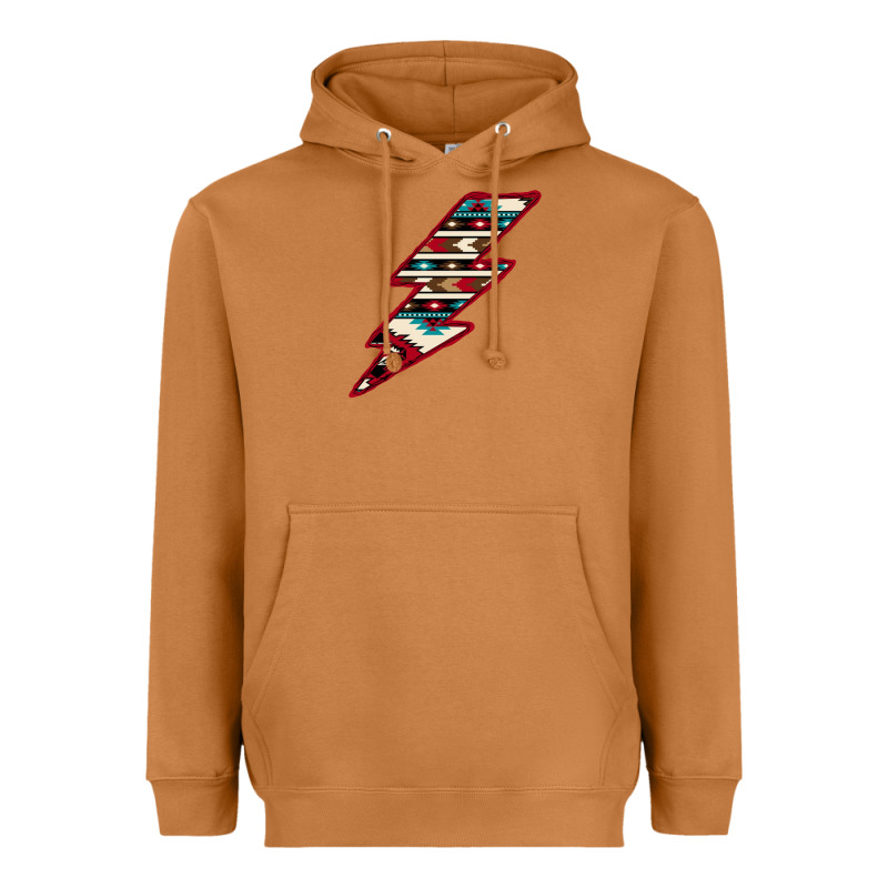 Western Aztec Pattern Lightning Heavyweight Hoodie by Bettercallsaul | Teevron