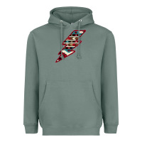 Sage Western Aztec Pattern Lightning Heavyweight Hoodie - Bettercallsaul