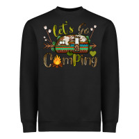 Black let's go camping Heavyweight Sweatshirt - BarkalooDesign