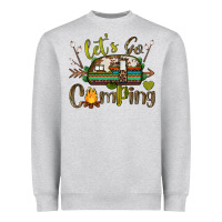 Heather Grey let's go camping Heavyweight Sweatshirt - BarkalooDesign
