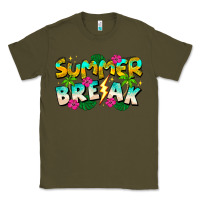Army Green Summer Break Classic Tee - CowhideDigitalArt