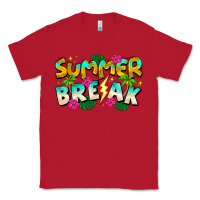 Red Summer Break Classic Tee - CowhideDigitalArt