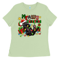 Matcha meowy christmas Ladies Tee - Zillion Design Studio