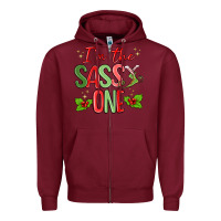 Burgundy im the sassy one Zipper Hoodie - MaliasSmallBusiness