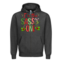 Charcoal Heather im the sassy one Zipper Hoodie - MaliasSmallBusiness