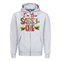 Heather Grey im the sassy one Zipper Hoodie - MaliasSmallBusiness