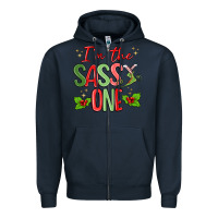 Navy im the sassy one Zipper Hoodie - MaliasSmallBusiness