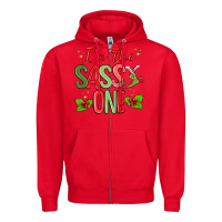 Red im the sassy one Zipper Hoodie - MaliasSmallBusiness
