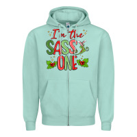 Seafoam im the sassy one Zipper Hoodie - MaliasSmallBusiness