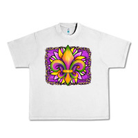 Mardi Gras Fleur De Lis Sunflower Leopard Urban Heavy Tee | Teevron