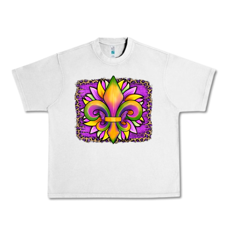 Mardi Gras Fleur De Lis Sunflower Leopard Urban Heavy Tee by Artiststas | Teevron