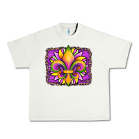 Pistachio mardi gras fleur de lis sunflower leopard Urban Heavy Tee - Artiststas