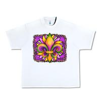 White mardi gras fleur de lis sunflower leopard Urban Heavy Tee - Artiststas