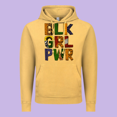 Black Girl Power Vintage Hoodie Designed By Bundleandbundleshop