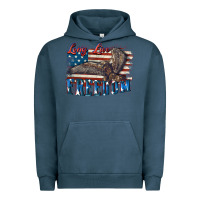 Pigment Midnight Navy Long live freedom 4th of july Urban Hoodie - CowGirlArtShop