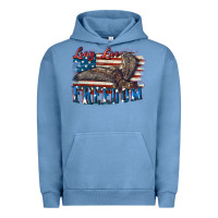 Pigment Pebble Blue Long live freedom 4th of july Urban Hoodie - CowGirlArtShop