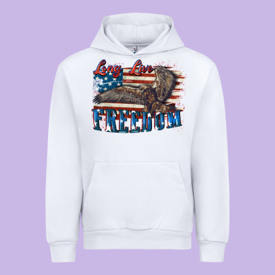 Long Live Freedom 4th Of July Urban Hoodie Designed By Cowgirlartshop