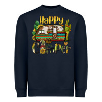 Navy happy camper caravan and gnome Heavyweight Sweatshirt - BarkalooDesign
